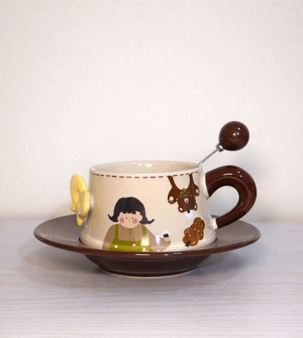 Cute Girl ceramic mug set